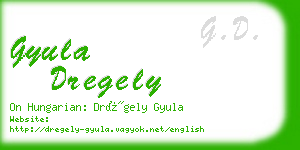 gyula dregely business card